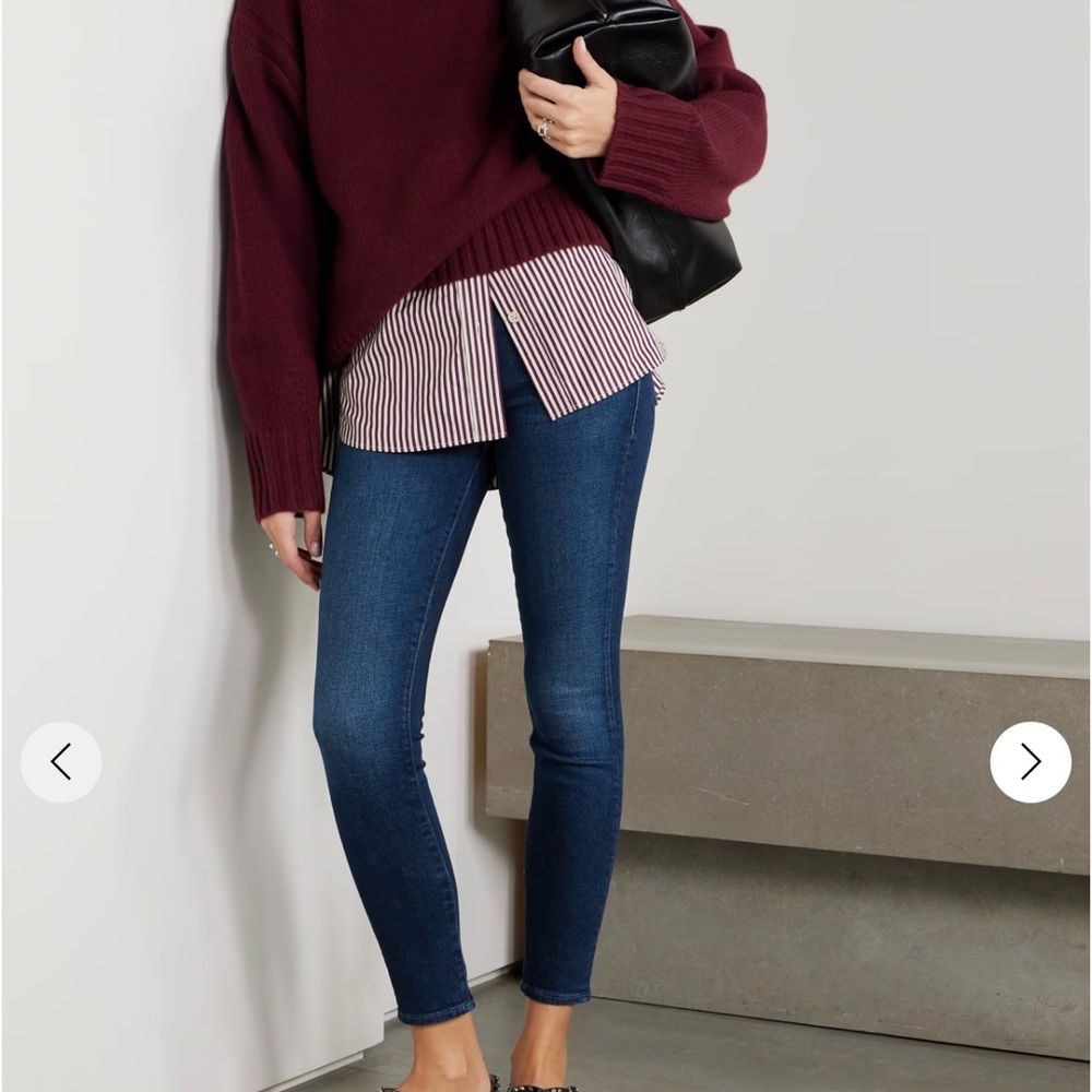 MOTHER High Waister LOOKER jeans in Mint Conditoon